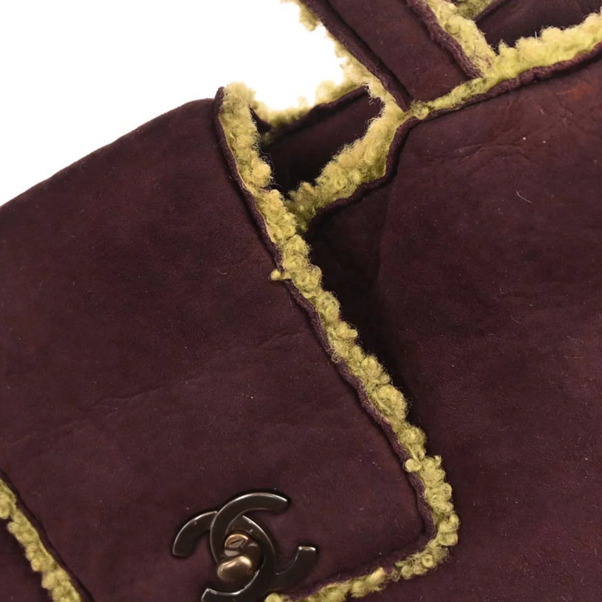 Chanel Brown Mouton Tote Handbag - Image 10