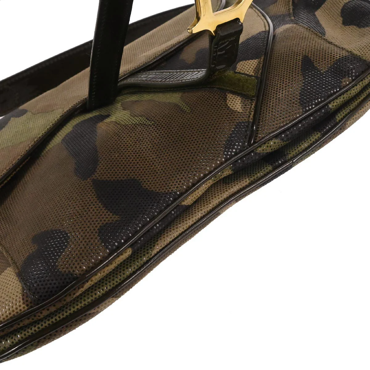 Christian Dior Green Camouflage Double Saddle Handbag - Image 7