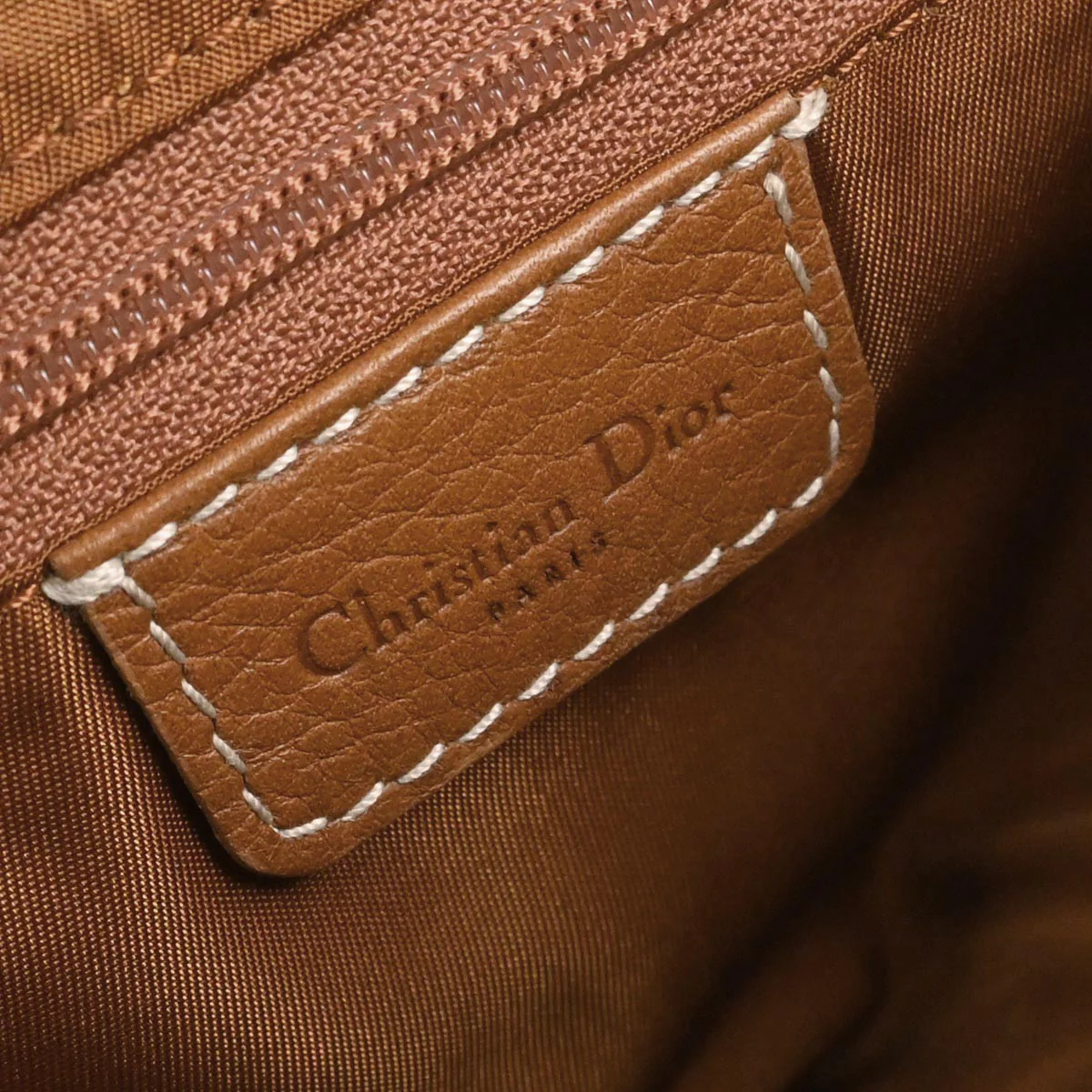 Christian Dior Brown Leather Double Saddle Handbag - Image 10