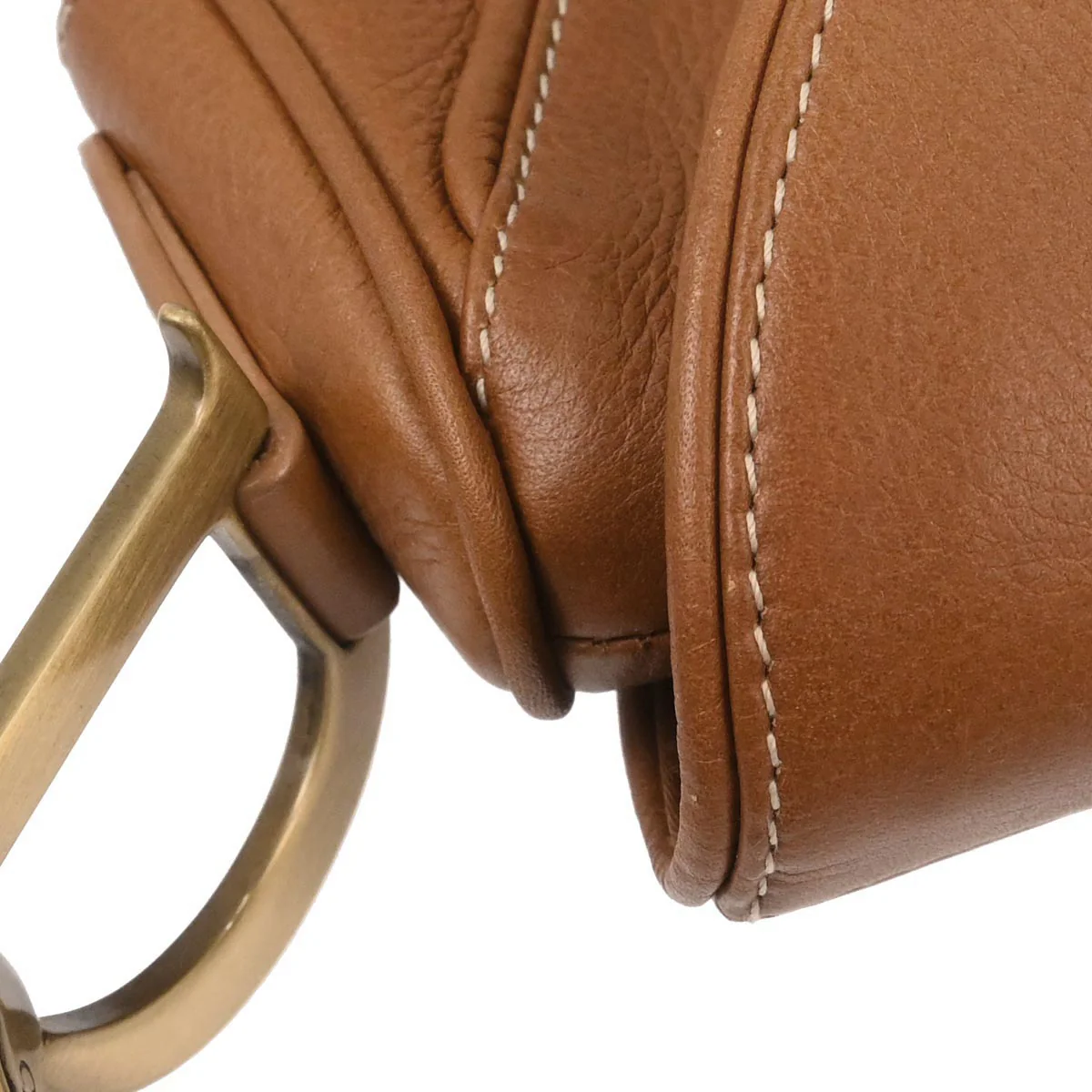 Christian Dior Brown Leather Double Saddle Handbag - Image 3
