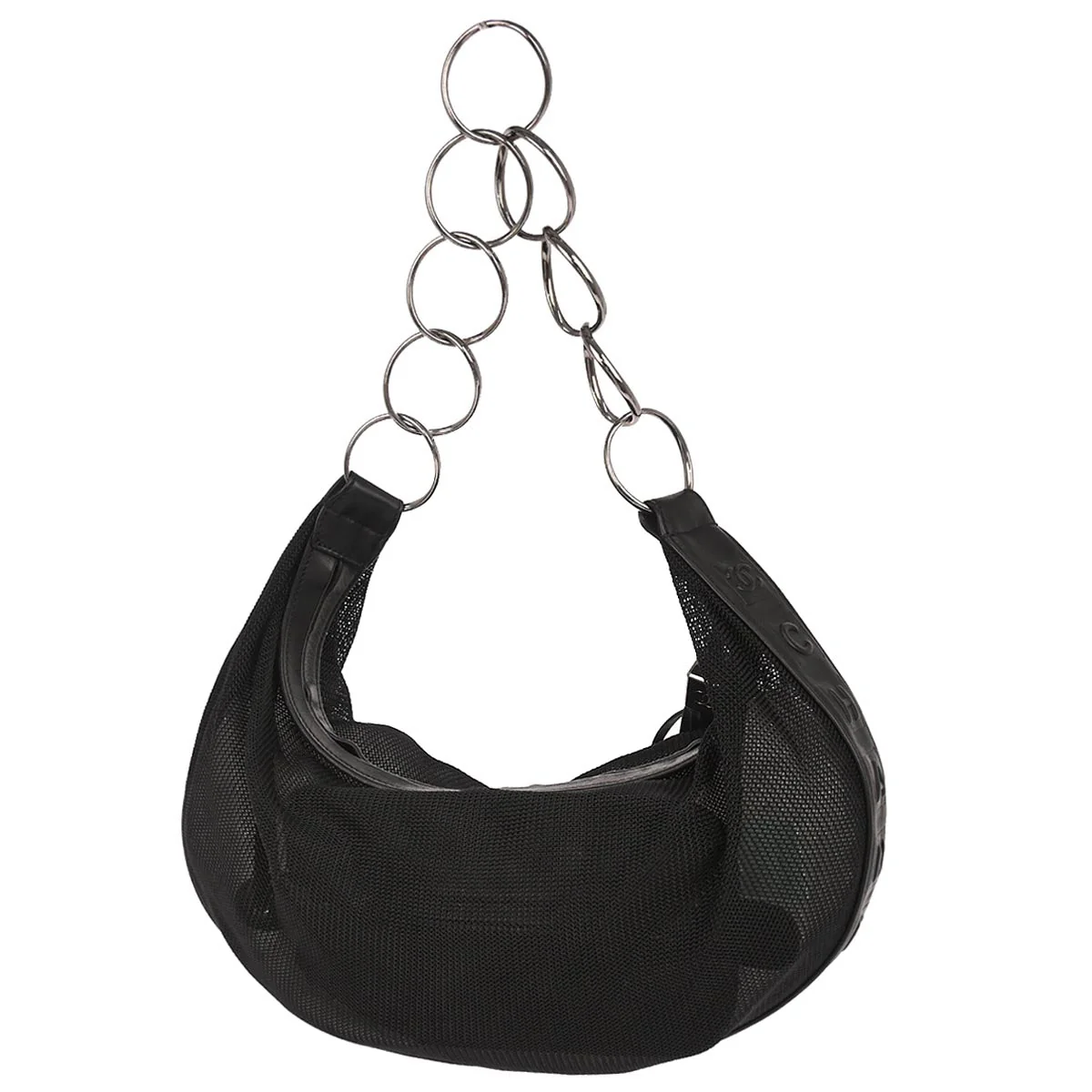 Chanel 2003-2004 Black Nylon Mesh Tassel Hobo Handbag - Image 2