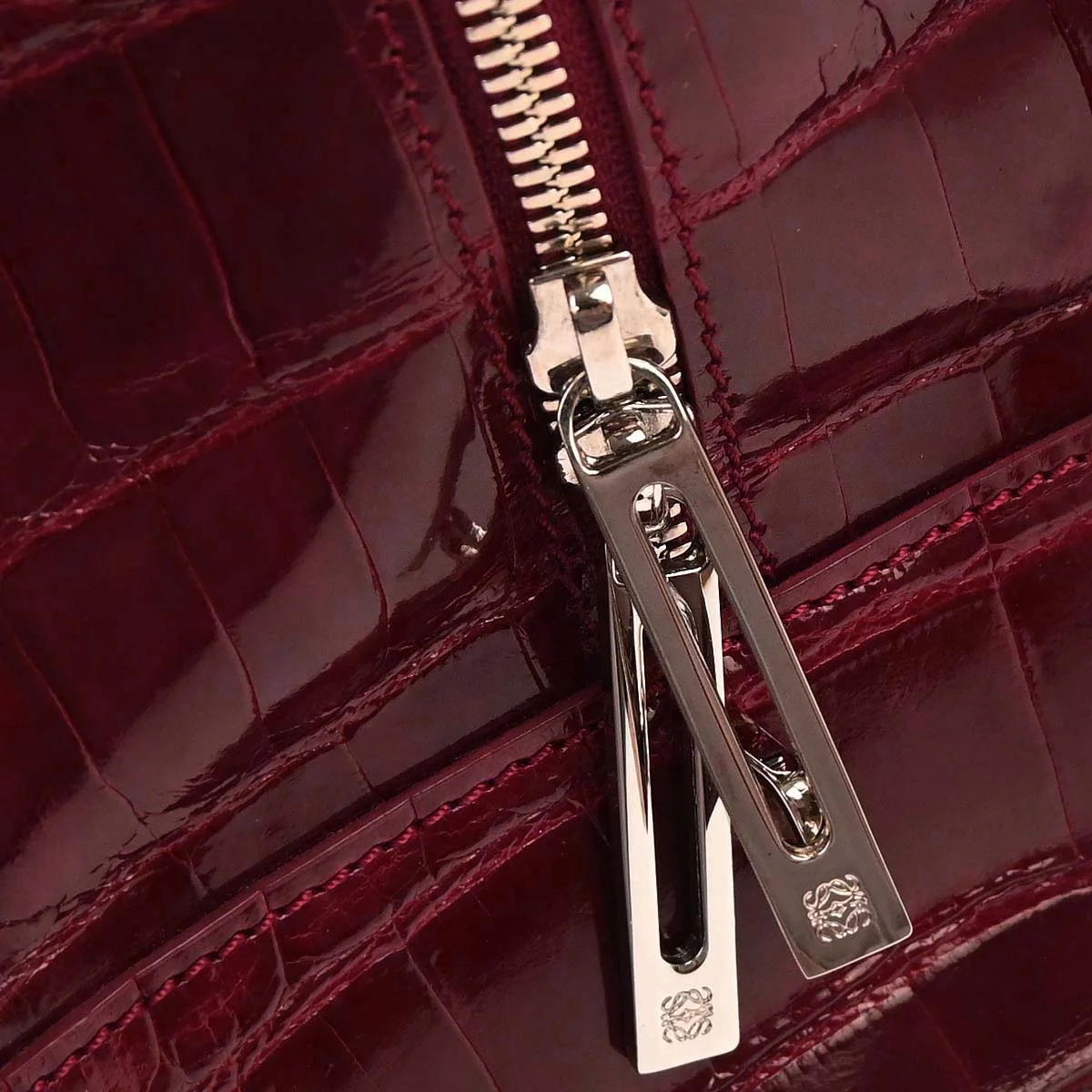 Loewe * Red Crocodile Amazona 36 Handbag - Image 11