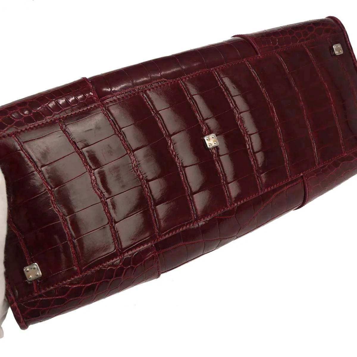Loewe * Red Crocodile Amazona 36 Handbag - Image 6