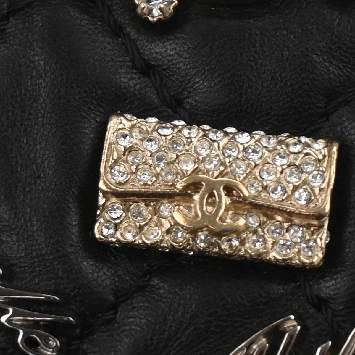 Chanel 2012 Black Calfskin Icon 2.55 Medium Classic Double Flap Shoulder Bag - Image 3