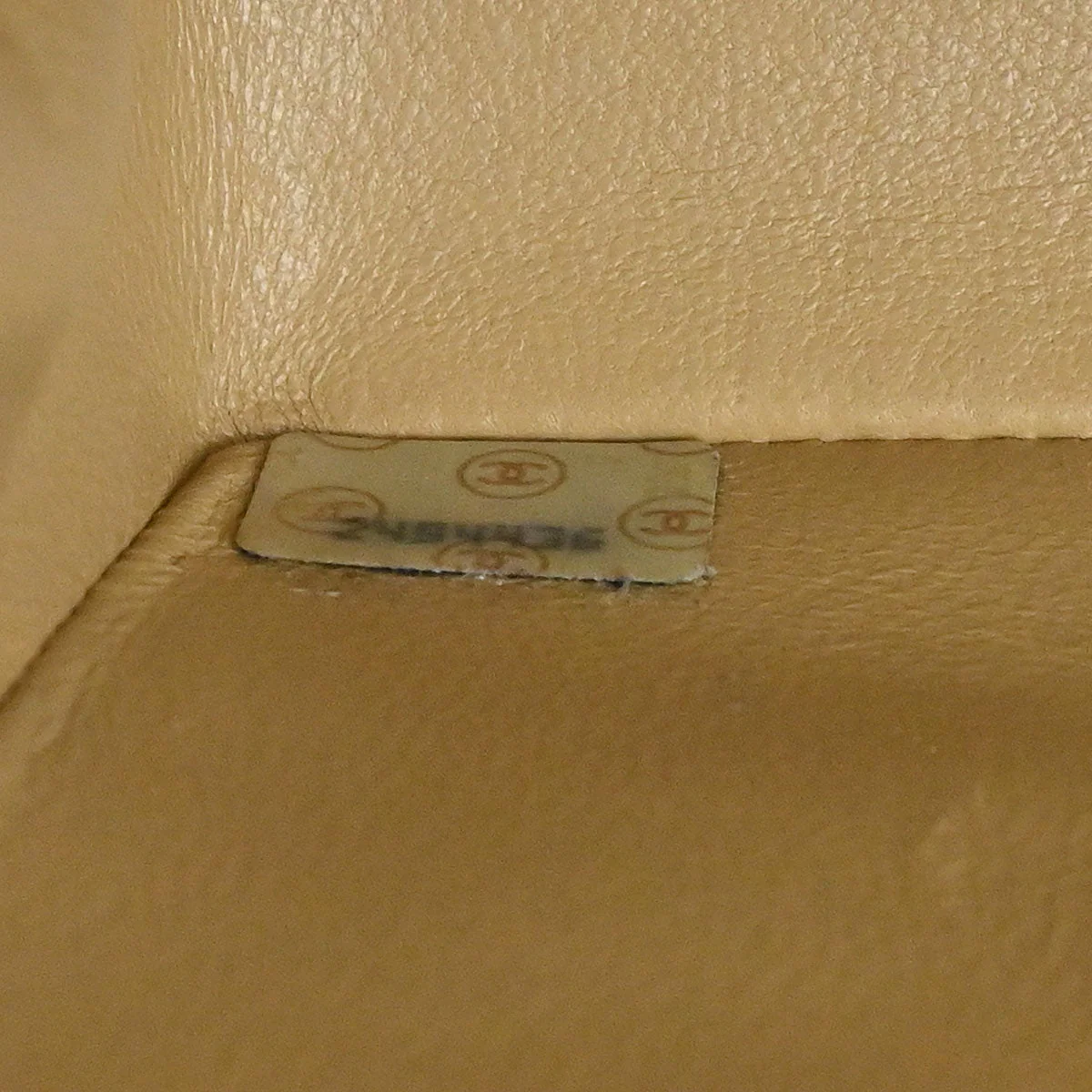 Chanel Beige Lambskin Mini Classic Square Flap Shoulder Bag 17 - Image 8