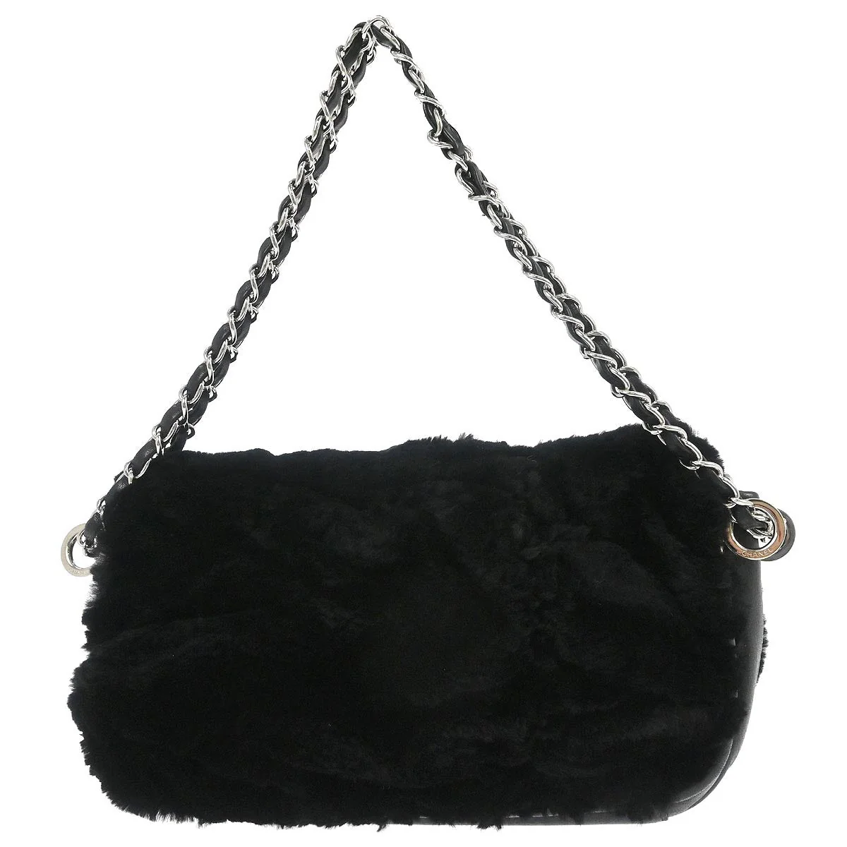 Chanel 2006-2008 Black Lapin Fur Handbag - Image 2