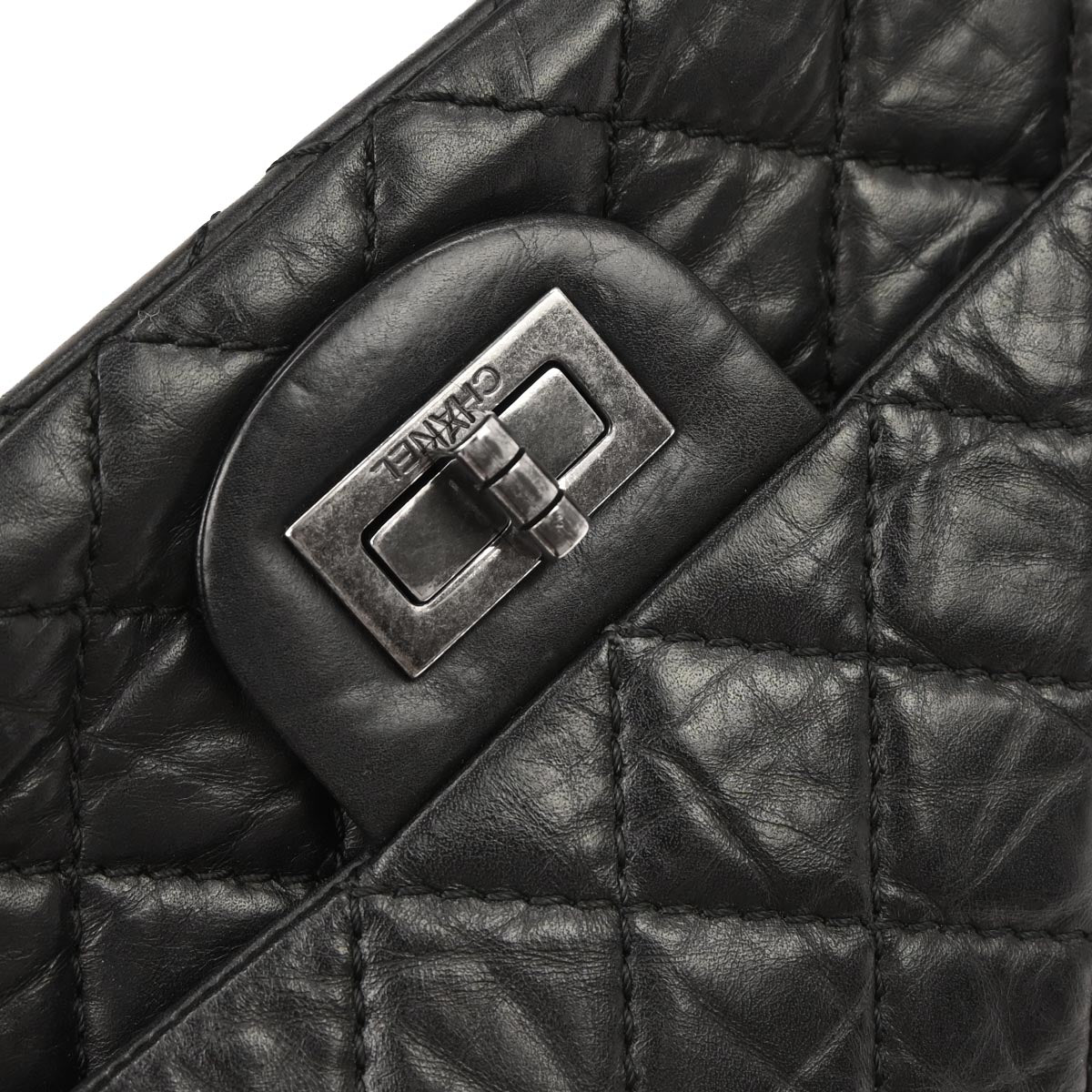 Chanel 2011 Black Calfskin Mademoiselle Lock Shoulder Bag - Image 4