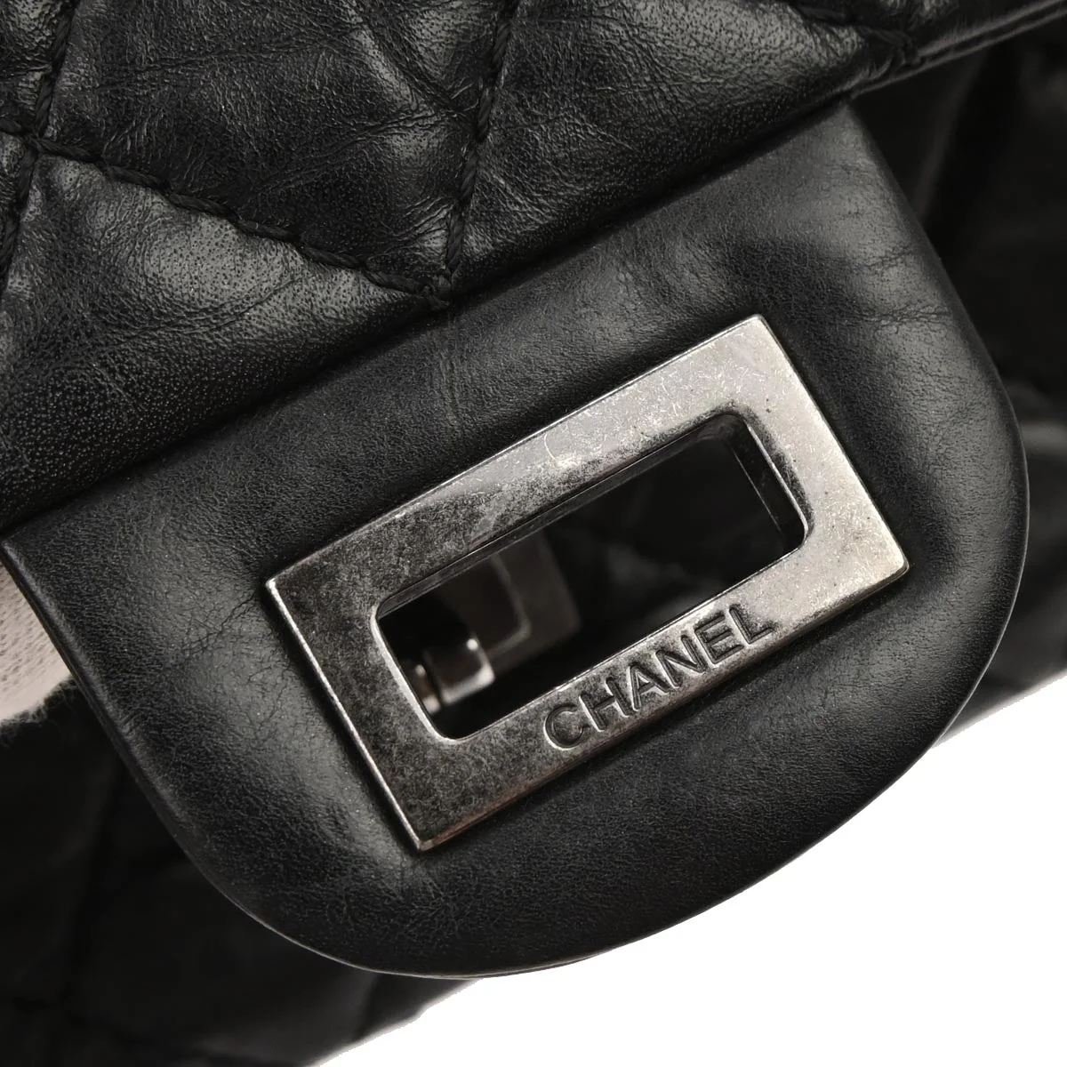 Chanel 2011 Black Calfskin Mademoiselle Lock Shoulder Bag - Image 5