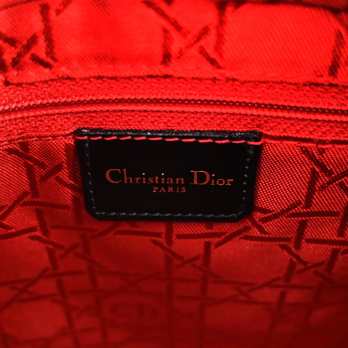 Christian Dior Black Patent Leather Cannage Lady Dior Shoulder Handbag - Image 8