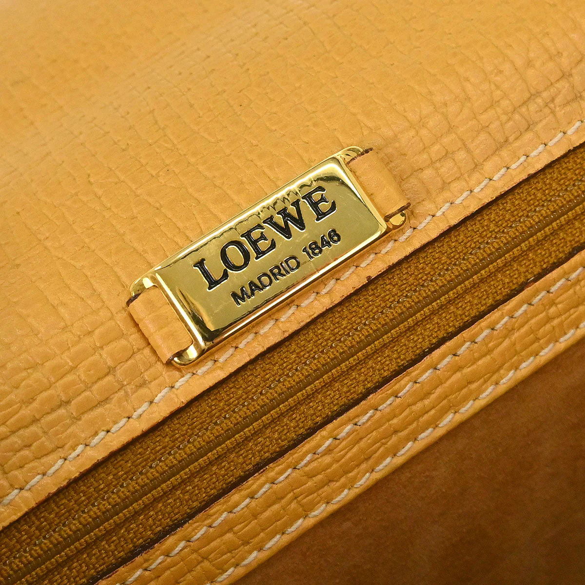 Loewe Yellow Barcelona 2way Shoulder Handbag - Image 9