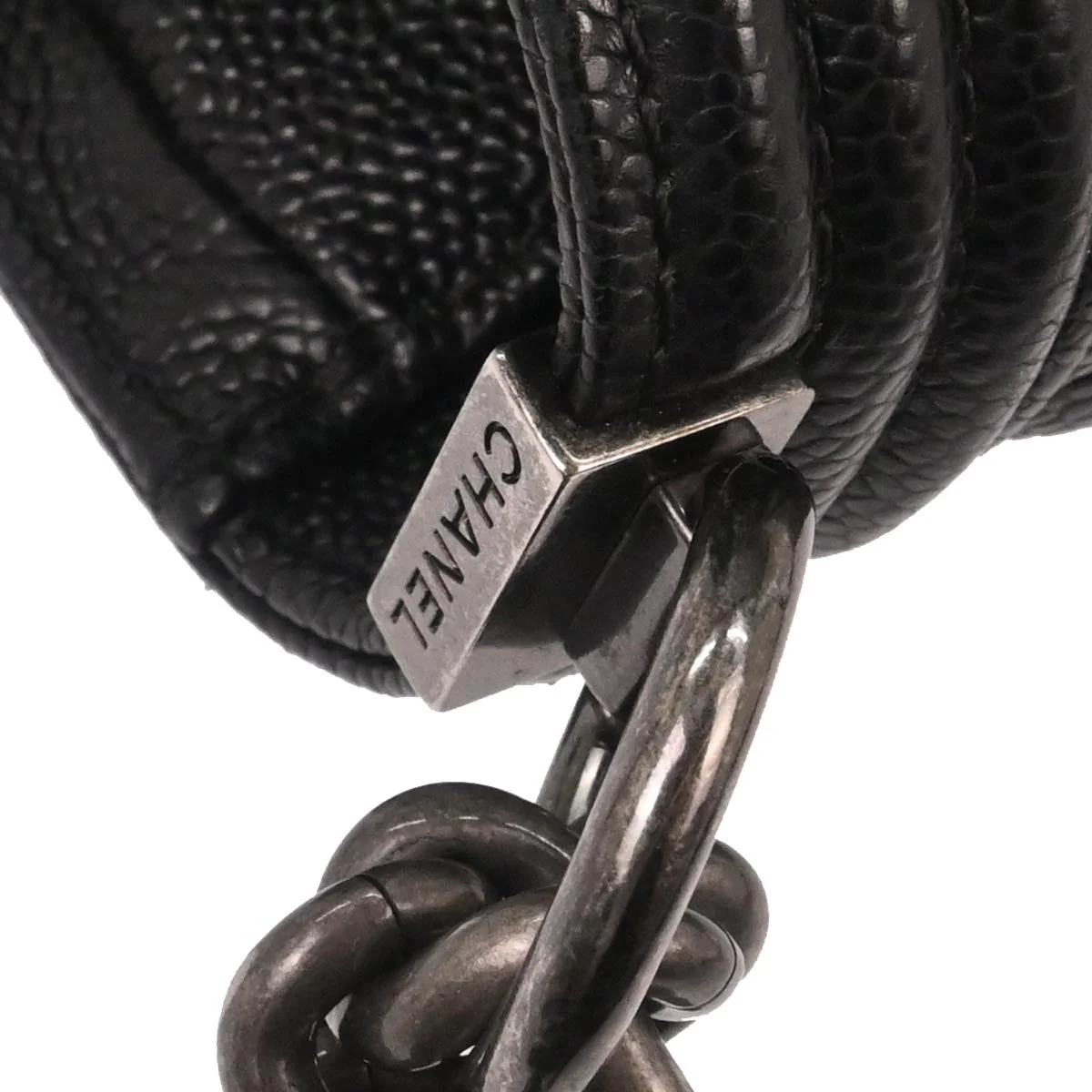 Boy Chanel 2014-2015 Black Caviar Skin Medium Shoulder Bag - Image 4