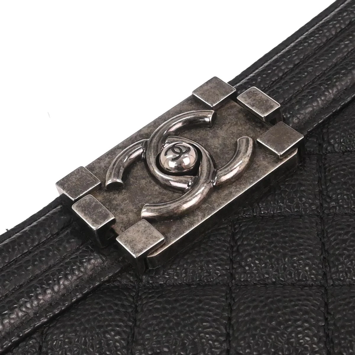 Boy Chanel 2014-2015 Black Caviar Skin Medium Shoulder Bag - Image 5