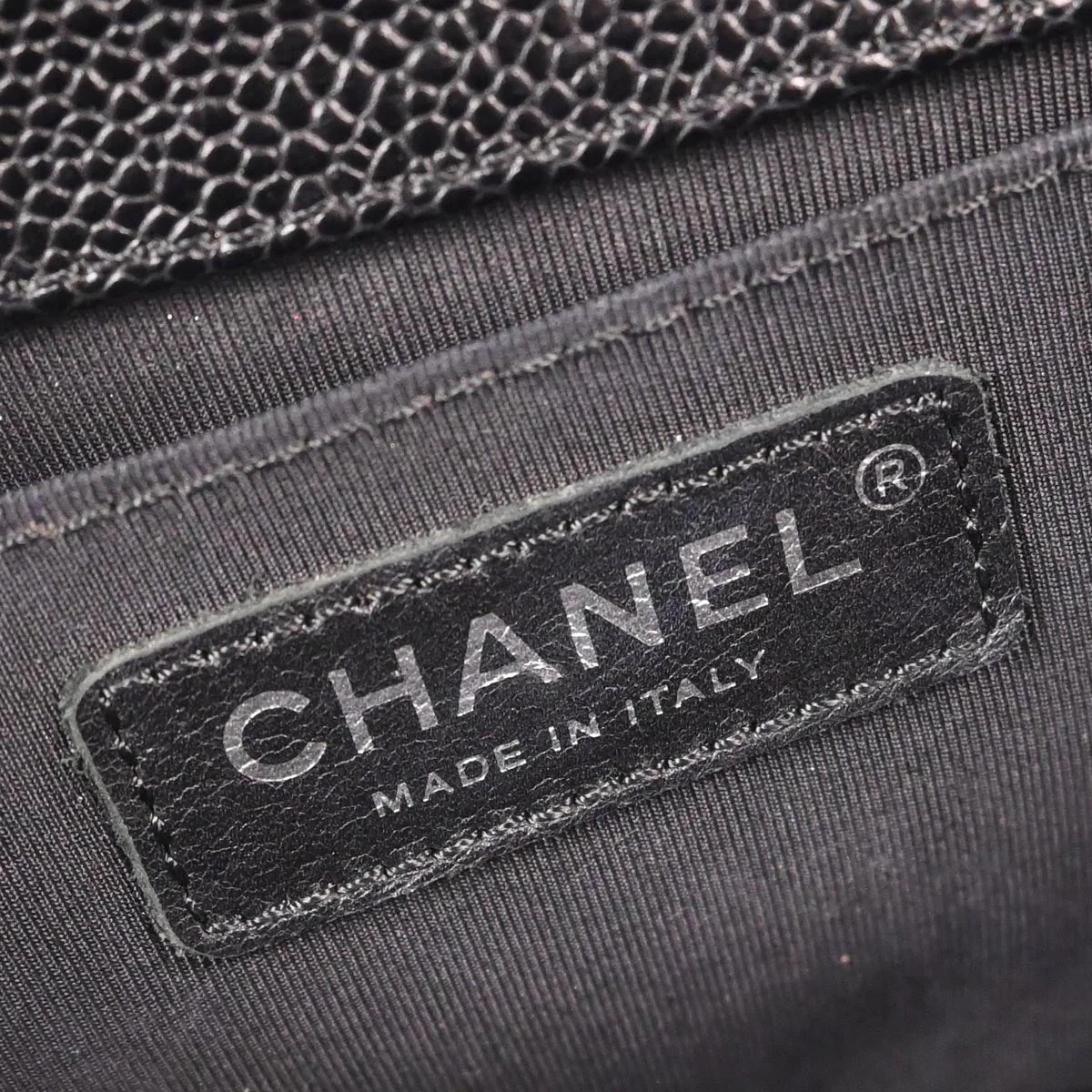 Boy Chanel 2014-2015 Black Caviar Skin Medium Shoulder Bag - Image 9