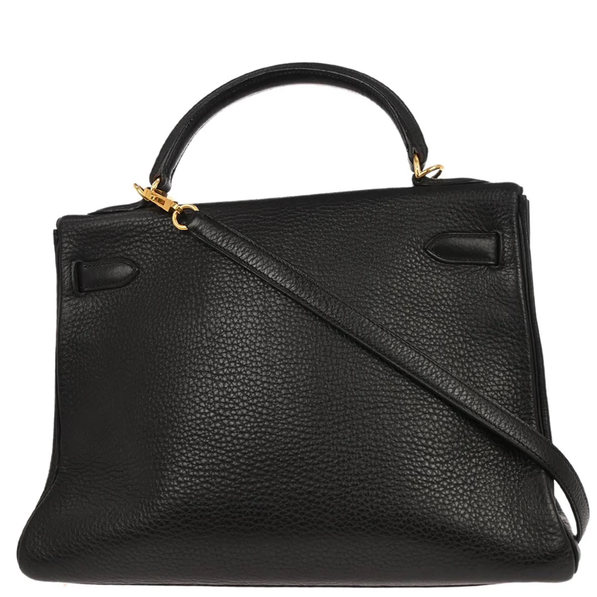Hermes Black Togo Kelly 32 Retourne 2way Shoulder Handbag - Image 2