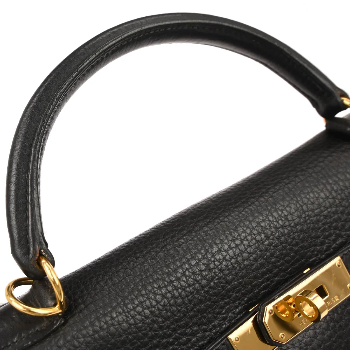 Hermes Black Togo Kelly 32 Retourne 2way Shoulder Handbag - Image 6