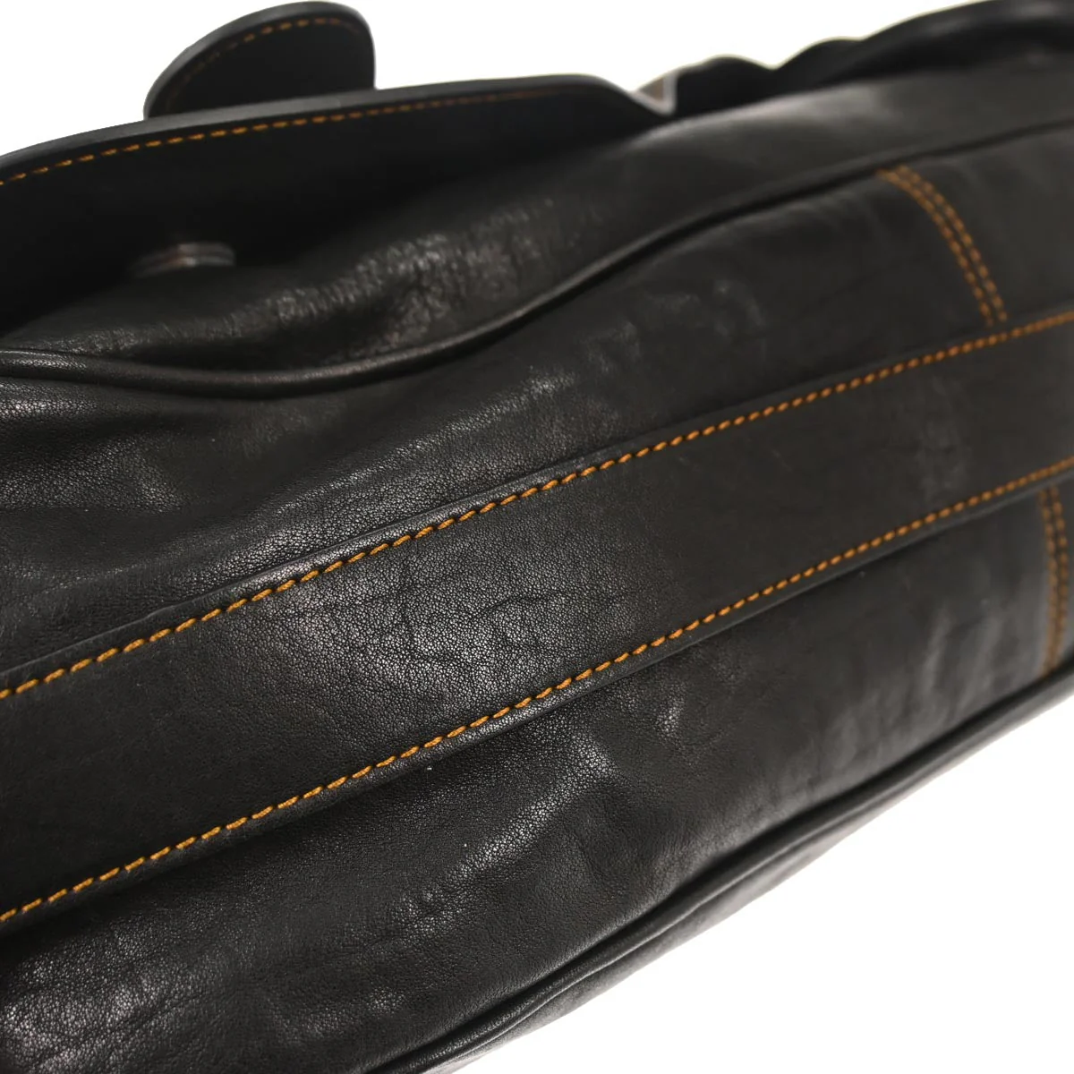 Christian Dior Black Gaucho Crossbody Bag - Image 4