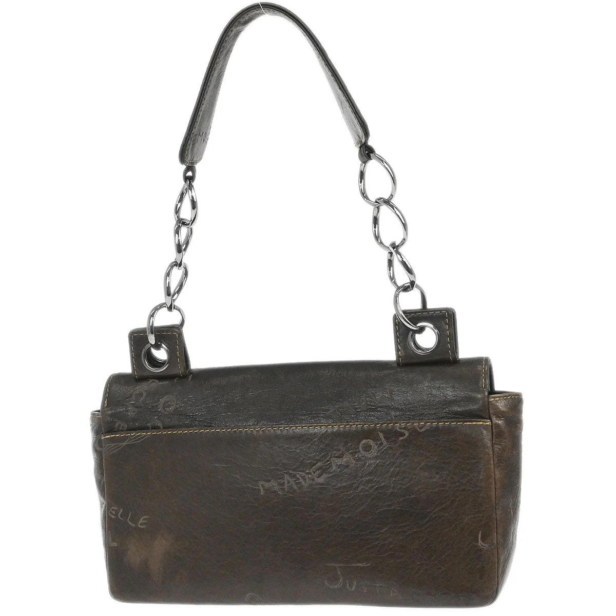 Chanel 2003-2004 Brown Calfskin Graffiti Handbag - Image 2