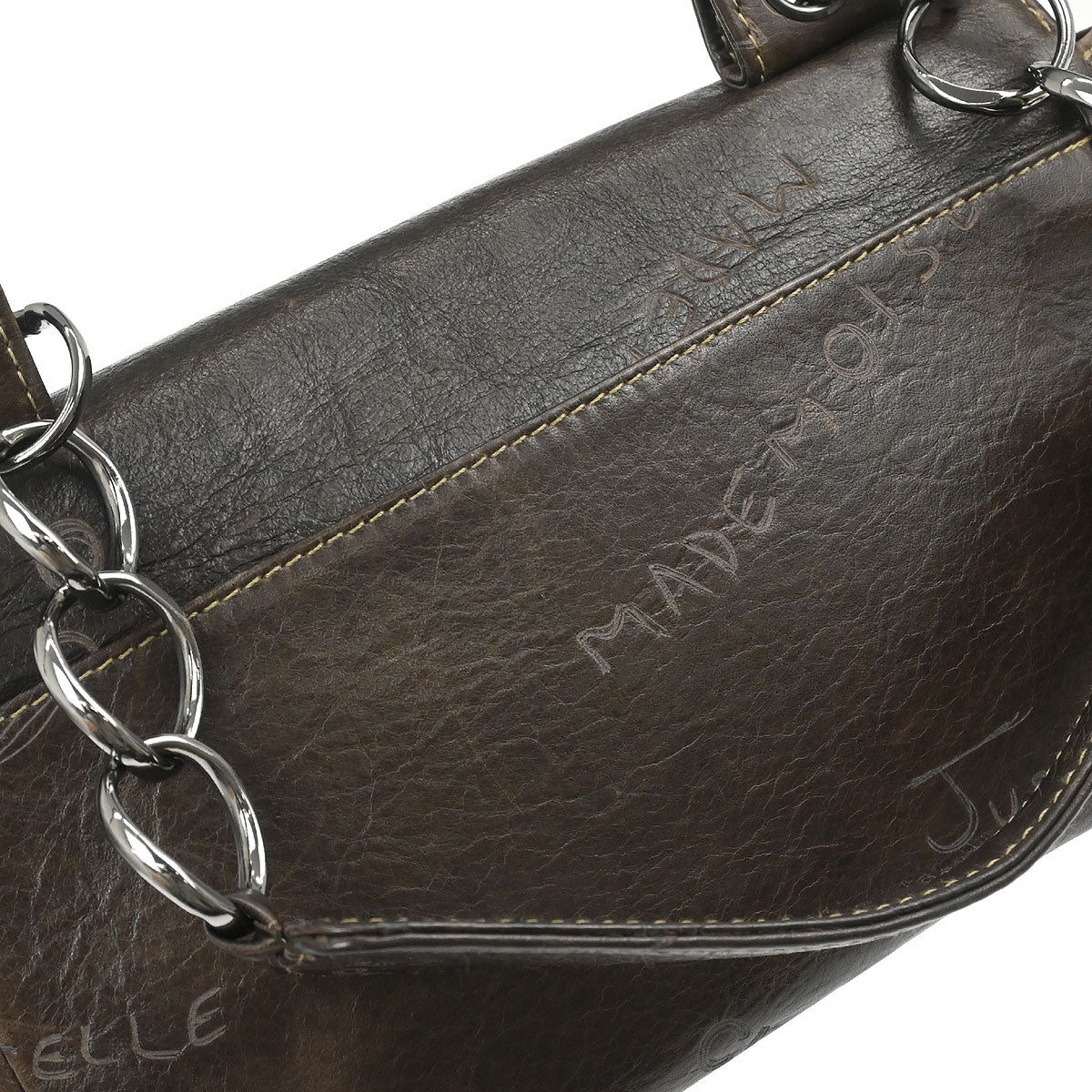 Chanel 2003-2004 Brown Calfskin Graffiti Handbag - Image 6