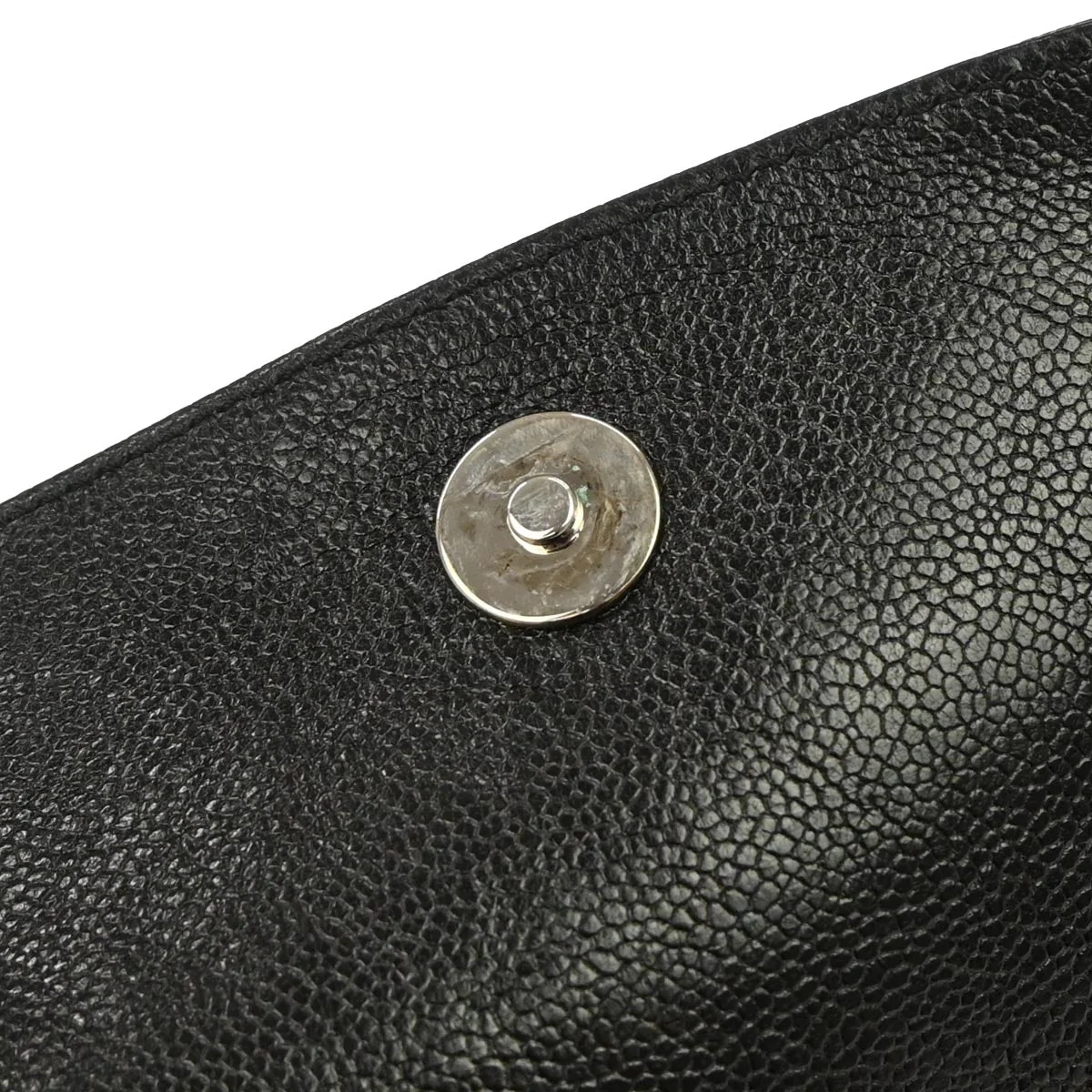 Chanel Black Caviar Skin Handbag - Image 4
