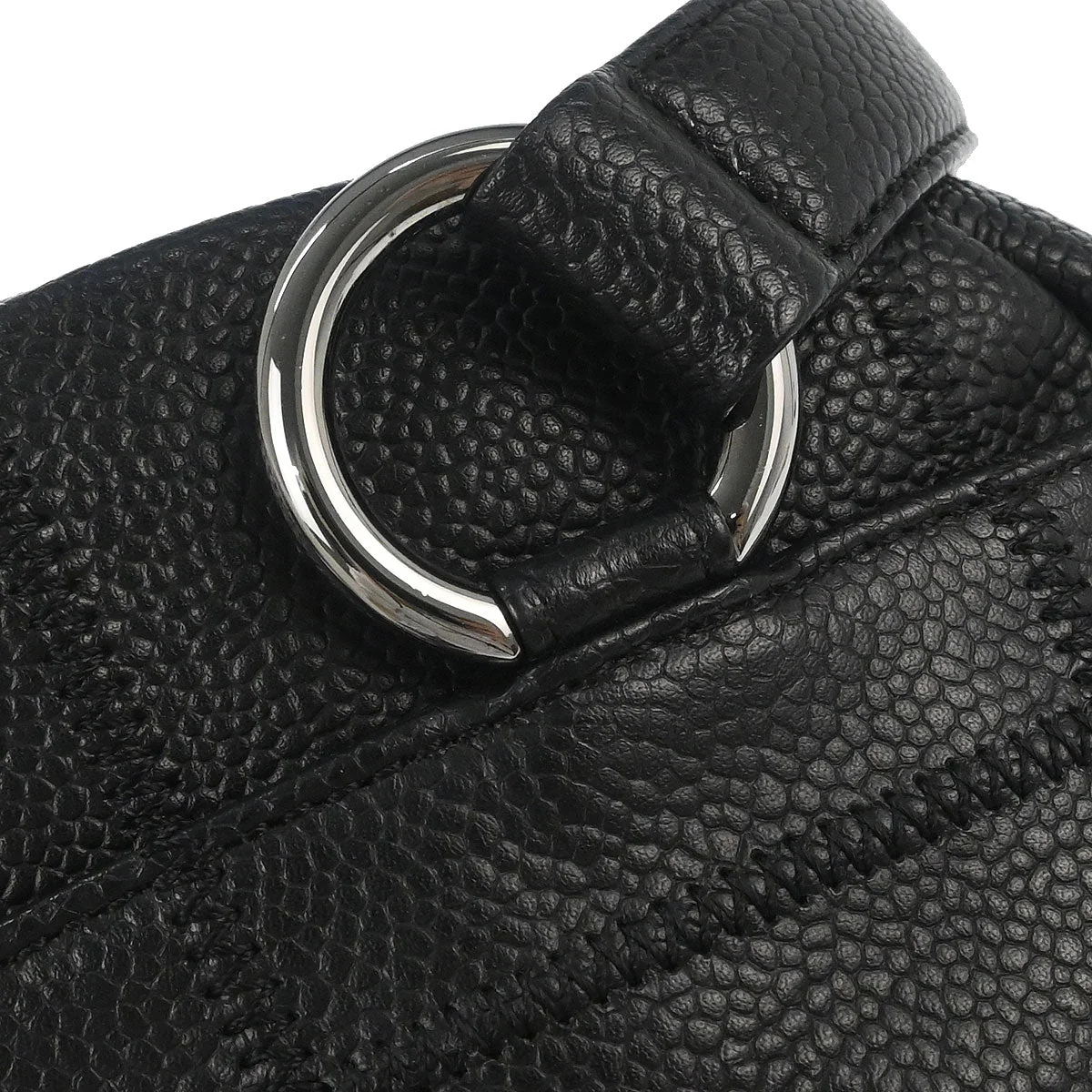 Chanel 2005-2006 Black Caviar Skin Choco Bar Handbag - Image 5