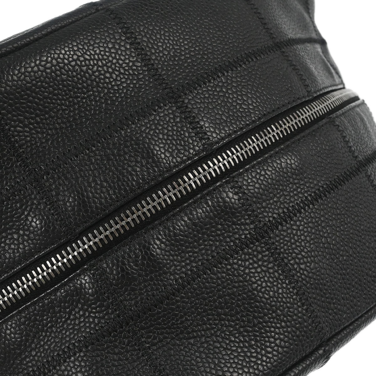 Chanel 2005-2006 Black Caviar Skin Choco Bar Handbag - Image 7