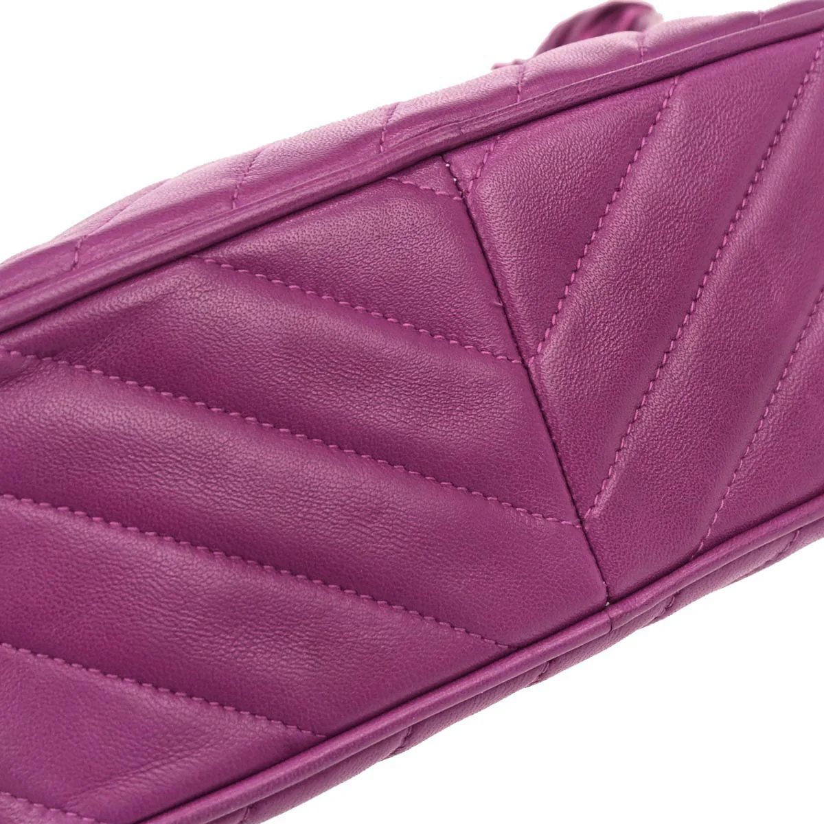 Chanel Purple Lambskin Camera Bag Mini - Image 4