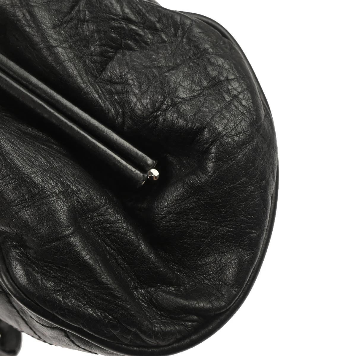 Chanel 2006-2008 Black Lambskin Ritz Flap Handbag - Image 4