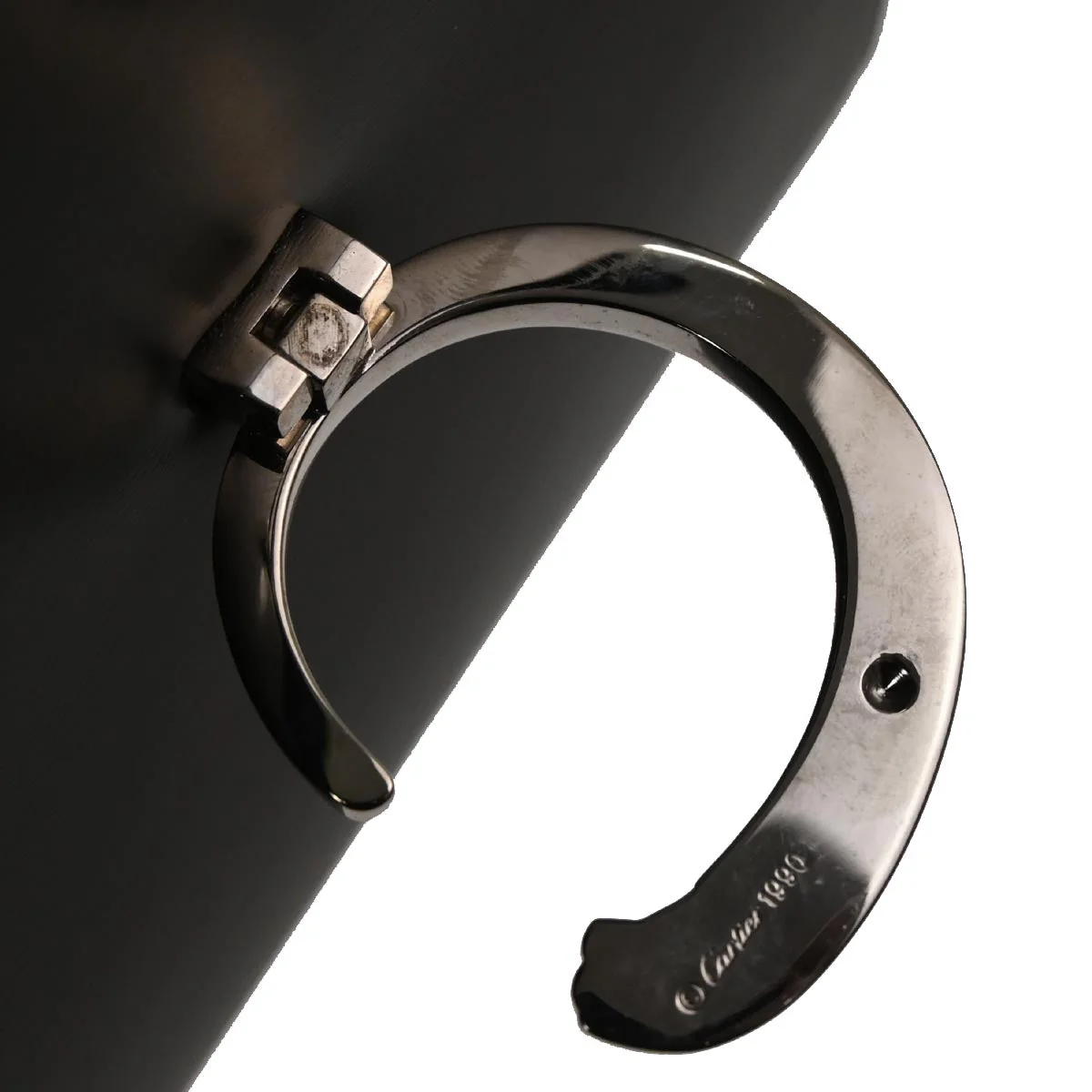 Cartier Black Leather Panthere Handbag - Image 11