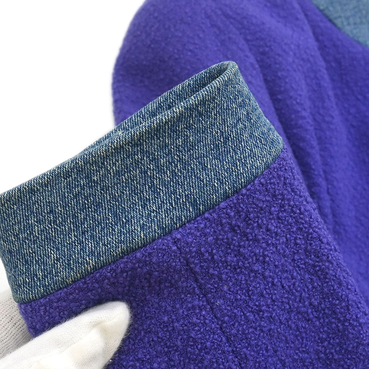 Chanel 1991 Setup Suit Denim Jacket Skirt Purple Blue #42 - Image 6