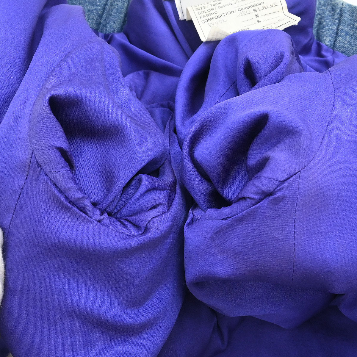 Chanel 1991 Setup Suit Denim Jacket Skirt Purple Blue #42 - Image 8