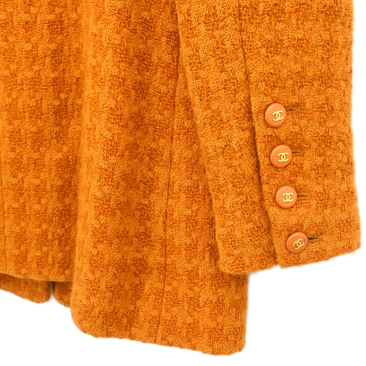 Chanel 1995 Single Breasted Jacket Orange #40 - Image 3