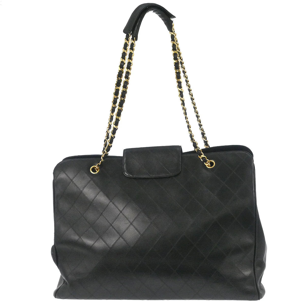 Chanel 1991-1994 Black Lambskin Bicolore Supermodel Shoulder Bag - Image 2