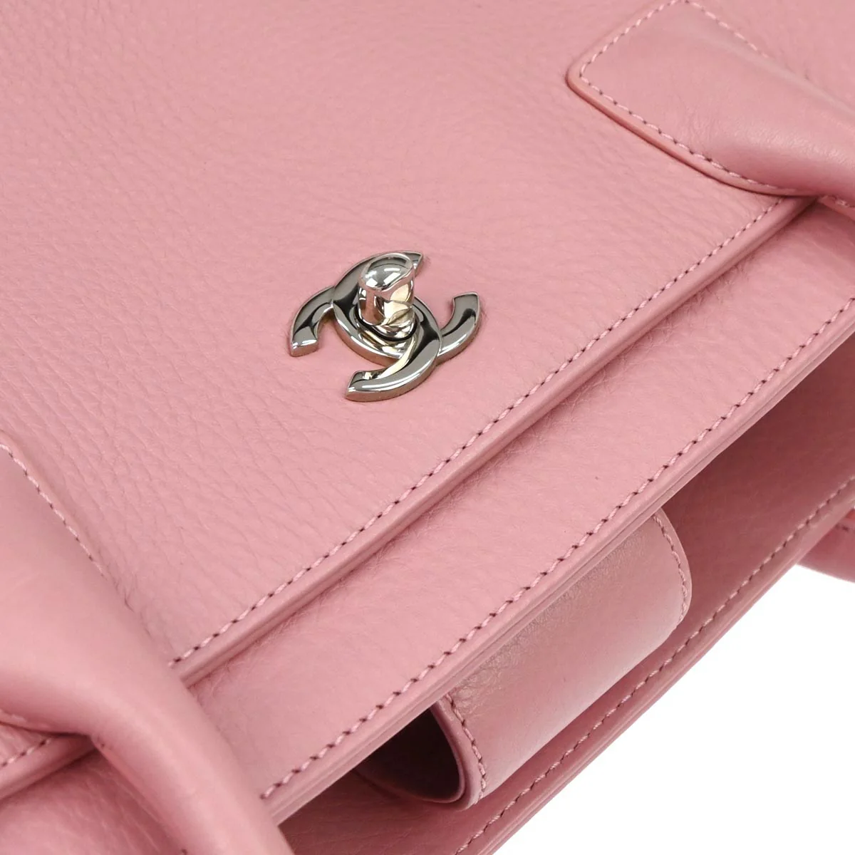 Chanel 2014-2015 Pink Deerskin Executive Cerf Tote Bag - Image 4
