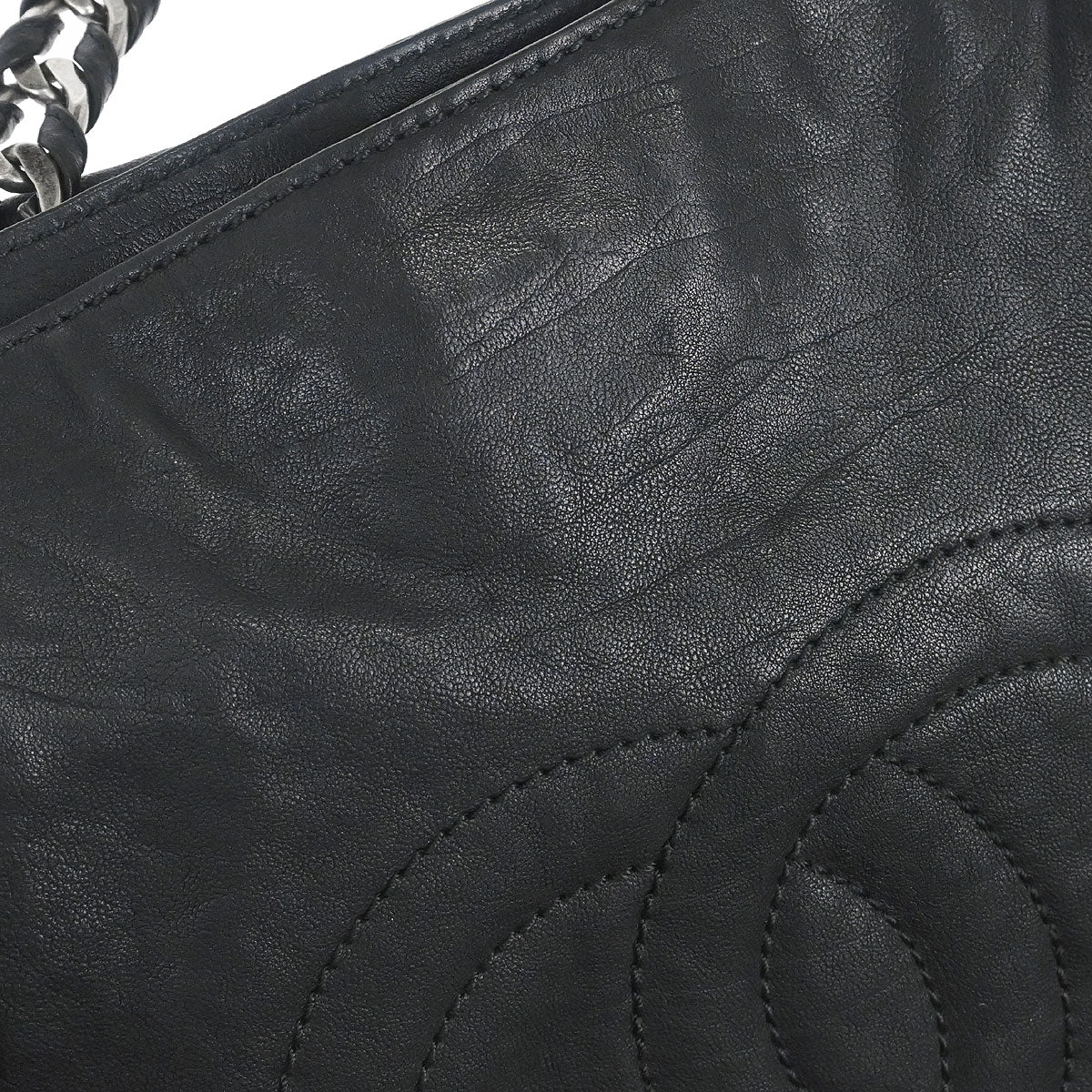 Chanel 2005-2006 Black Calfskin Luxury Line Tote Bag - Image 10