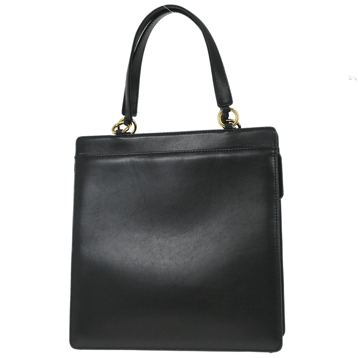 Chanel 1997-1999 Black Lambskin Tote Bag - Image 2