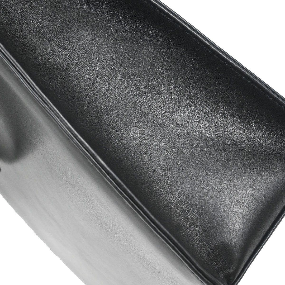Chanel 1997-1999 Black Lambskin Tote Bag - Image 6