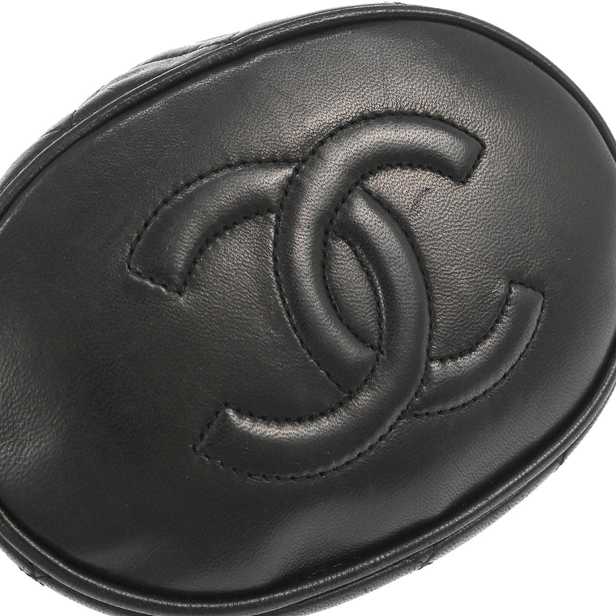 Chanel 1989-1991 Black Lambskin Bucket Tassel Drawstring Shoulder Bag - Image 3