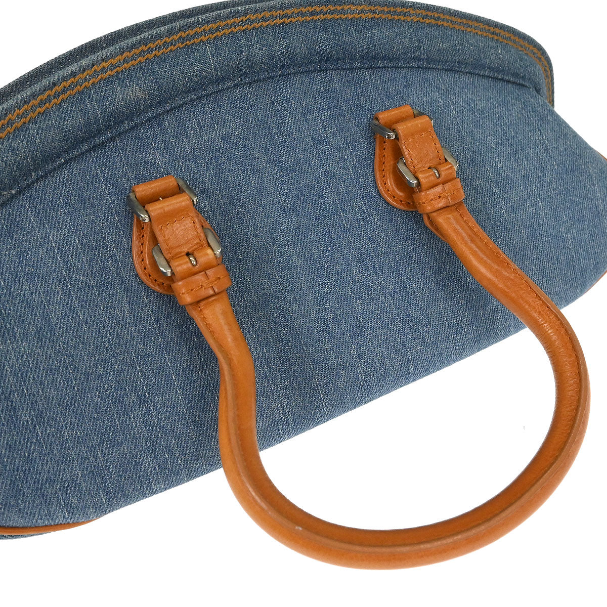 Christian Dior Blue Denim Detective Handbag - Image 5