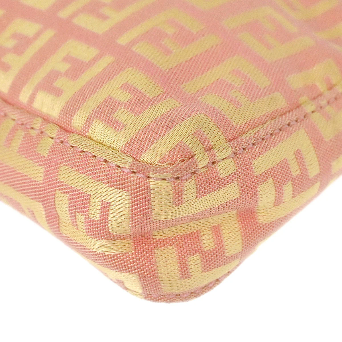 Fendi Pink Canvas Zucchino Handbag - Image 3