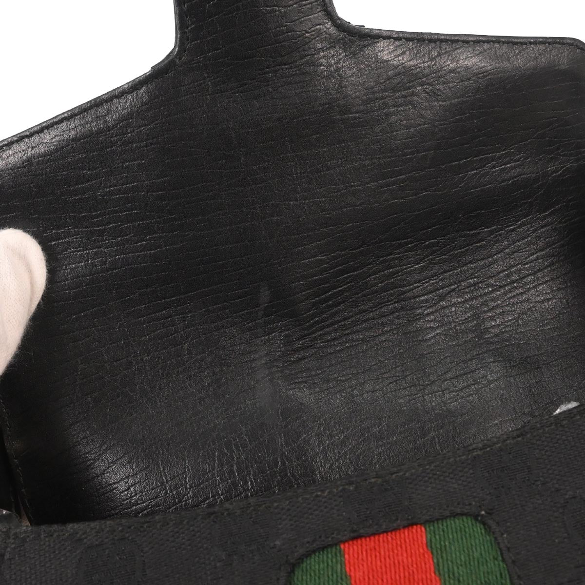 Gucci Black GG Horsebit Handbag - Image 8
