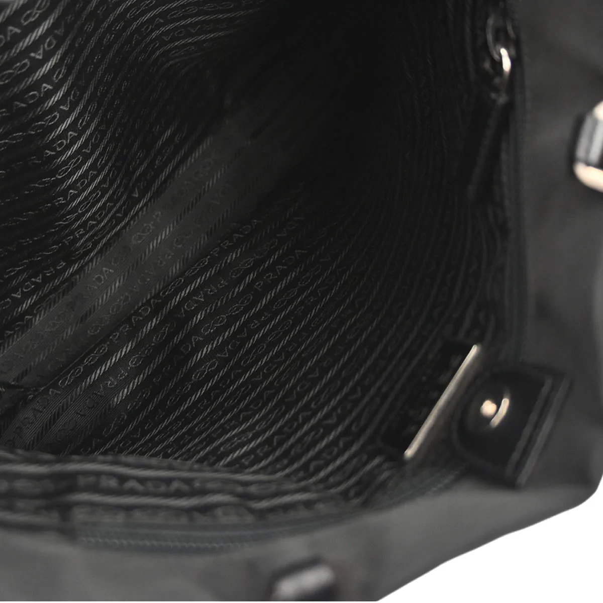 Prada Black Nylon Tote Handbag - Image 6