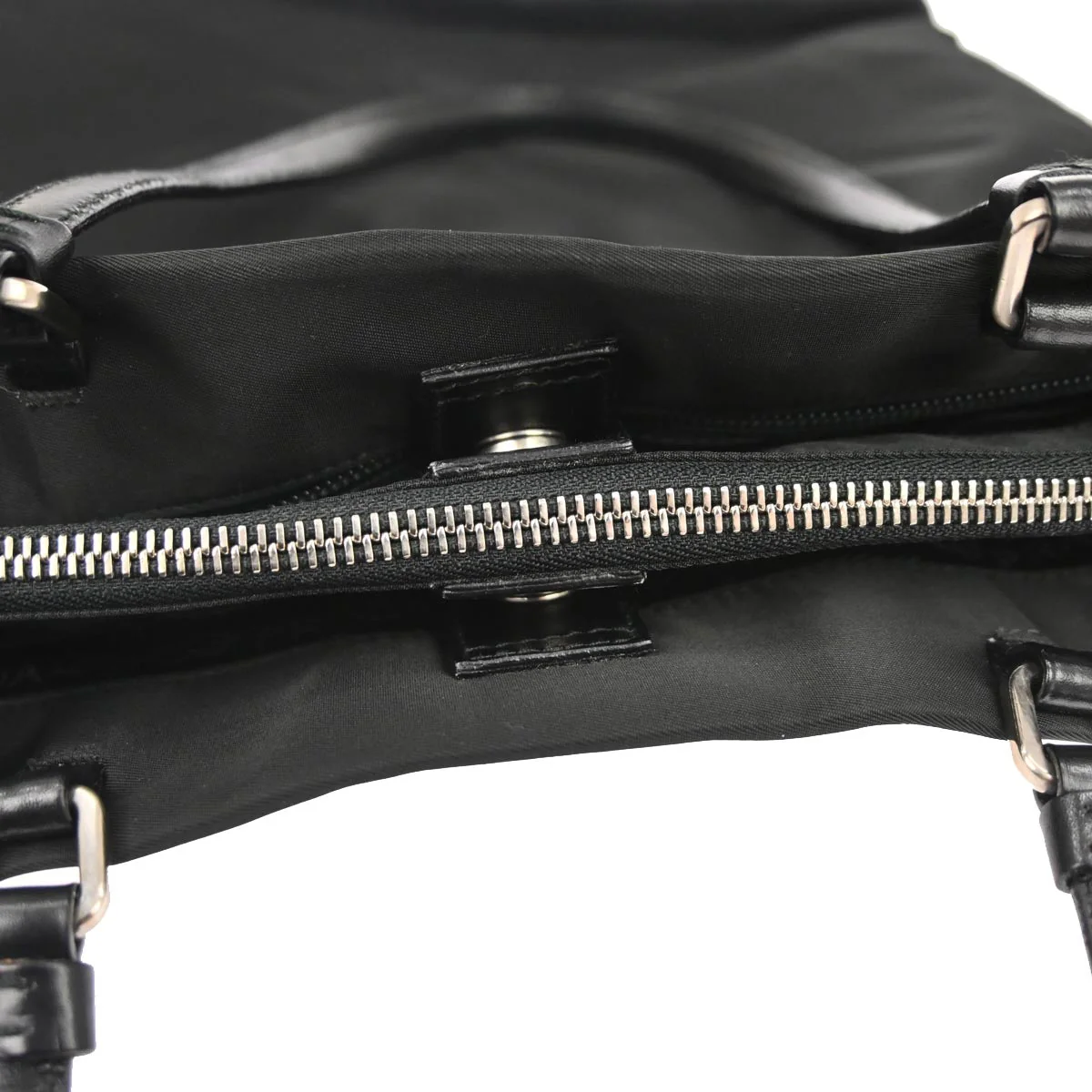 Prada Black Nylon Tote Handbag - Image 7