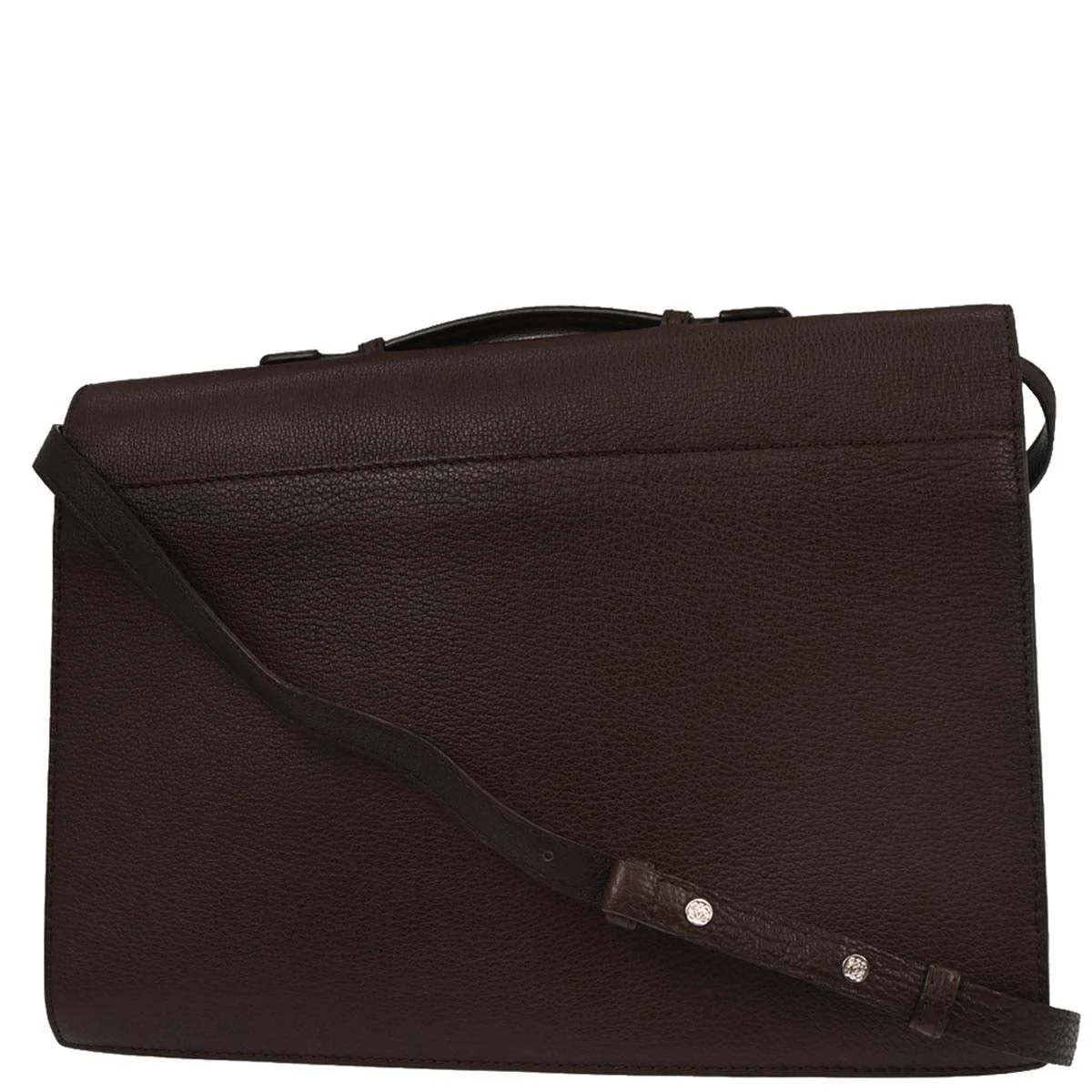 Loewe Brown Leather Briefcase 2way Shoulder Business Handbag - Image 2