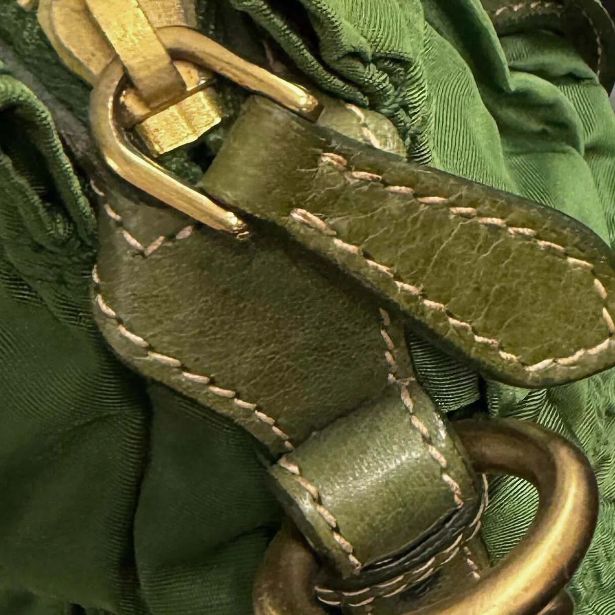 Prada Green Nylon 2way Shoulder Handbag - Image 11