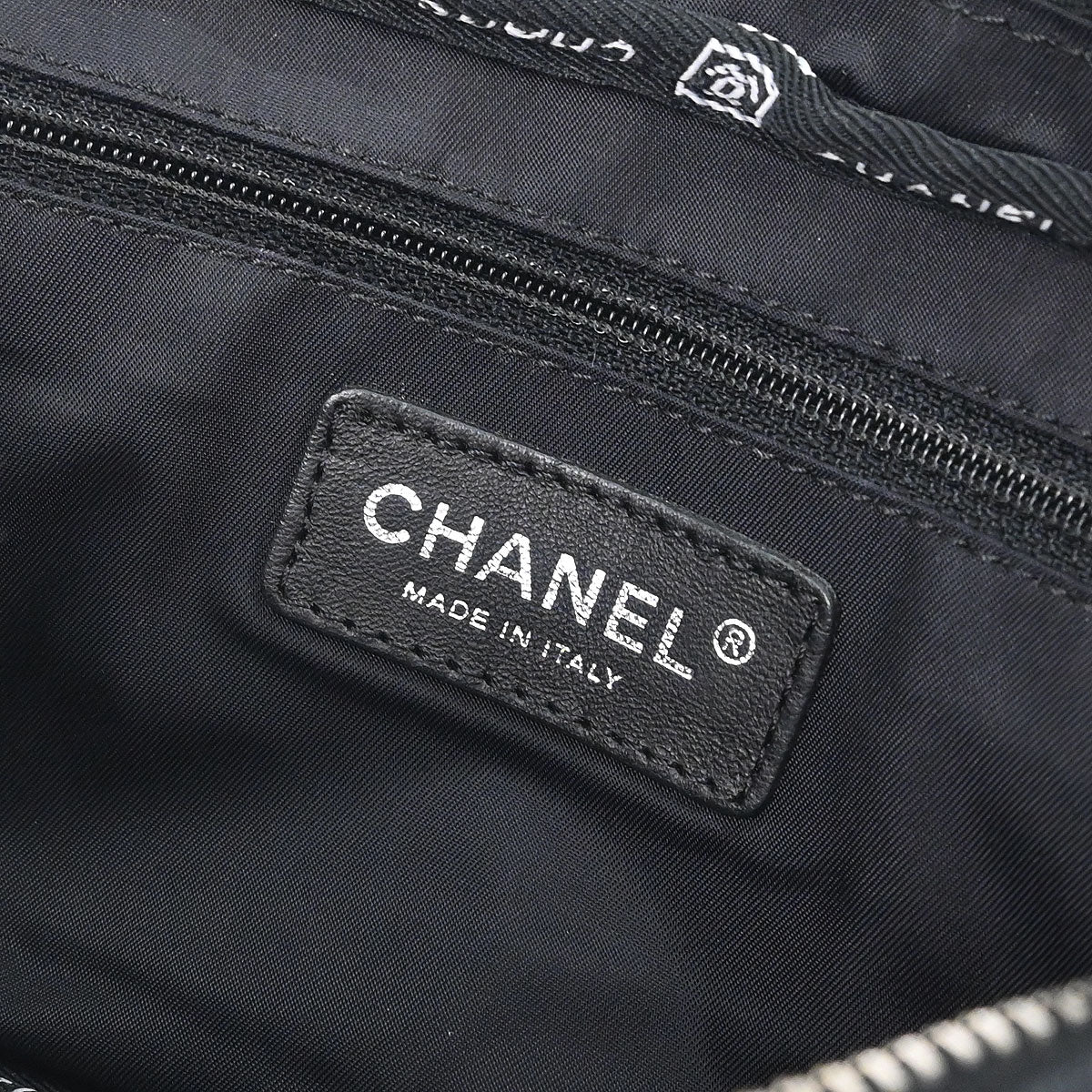 Chanel 2005-2006 Black Pony Hair Canvas Sport Line Flap Chain Shoulder Bag - Image 9
