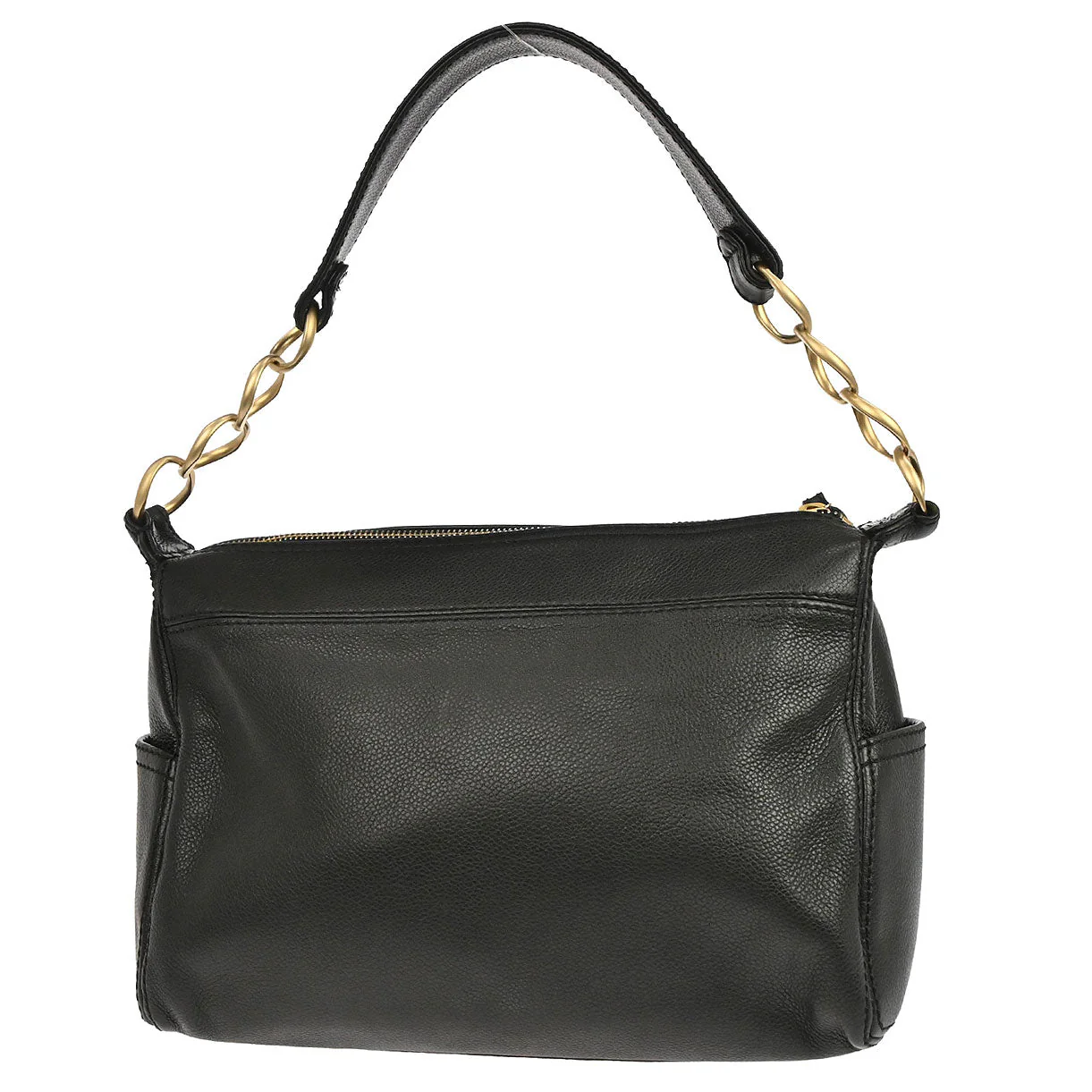 Chanel 2003-2004 Black Calfskin Chain Handbag - Image 2