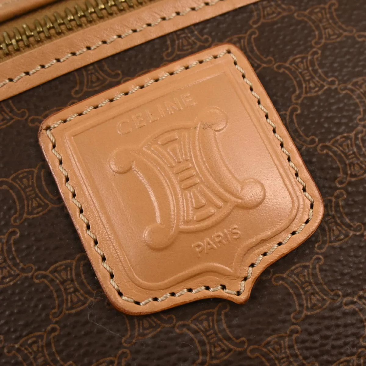 Celine Brown Macadam Shoulder Bag - Image 4