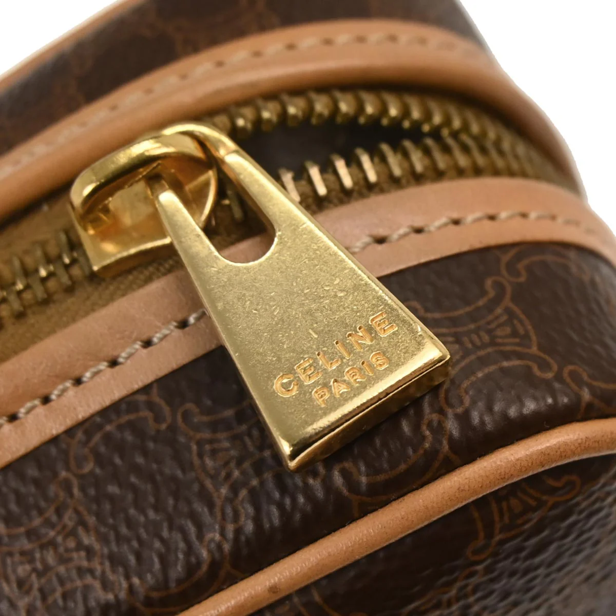 Celine Brown Macadam Shoulder Bag - Image 6