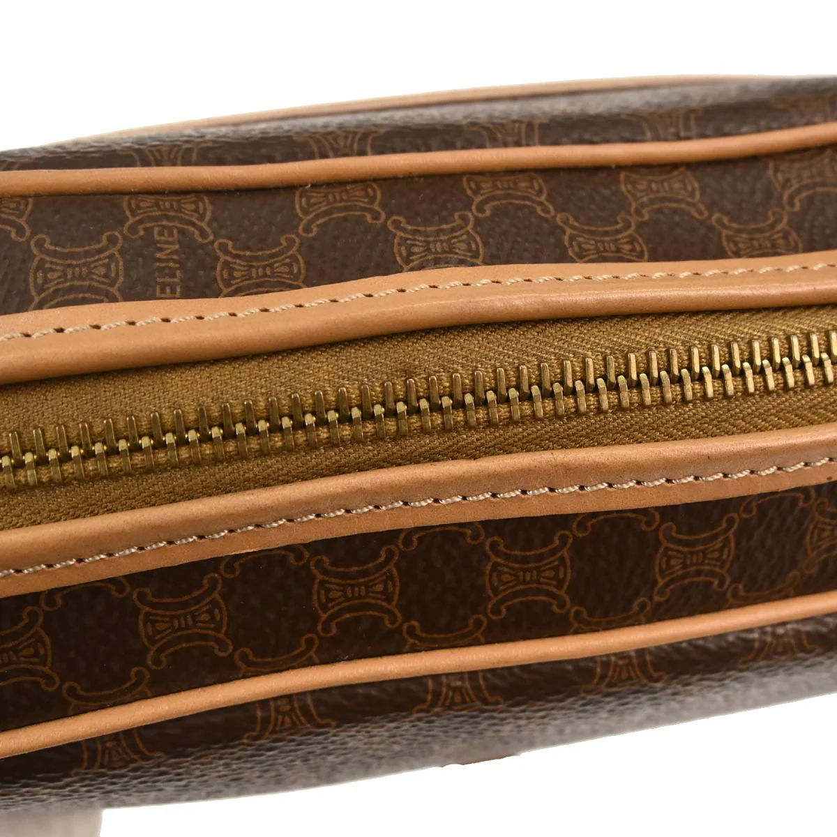 Celine Brown Macadam Shoulder Bag - Image 7