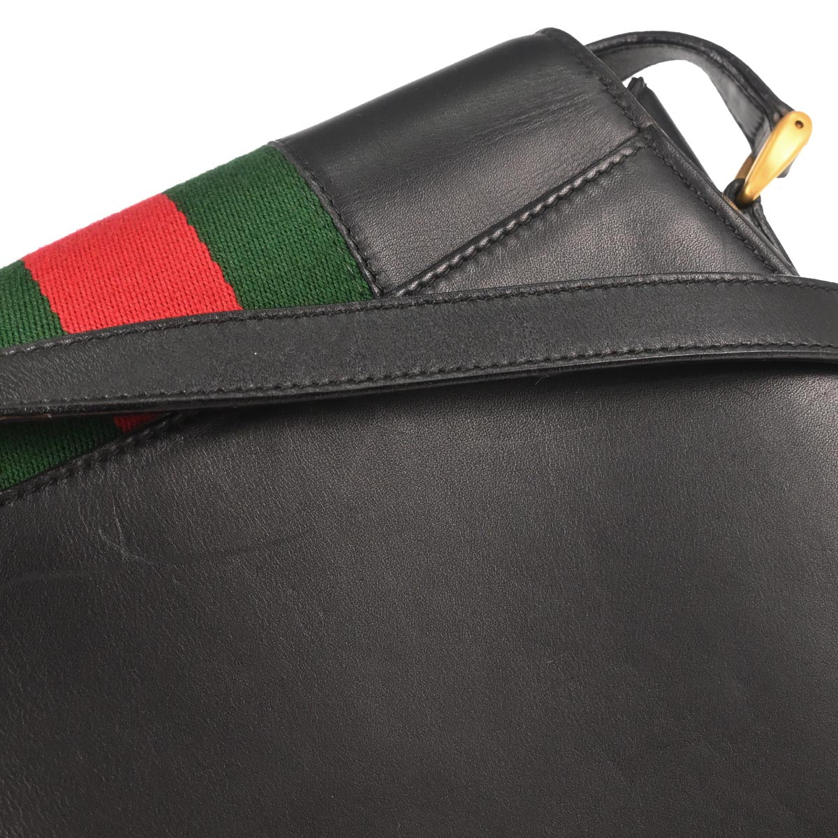Gucci Black Leather Sherry Shoulder Bag - Image 4